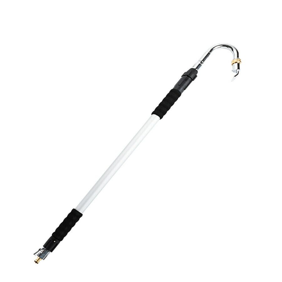Stainless Steel Pressure Washer Gutter Cleaner Aluminium Alloy Water Fed Pole for Gutter Cleaning 180 Rotatable Nozzle Max 1.75m With Curved End