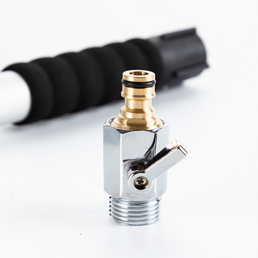 Stainless Steel Pressure Washer Gutter Cleaner Aluminium Alloy Water Fed Pole for Gutter Cleaning 180 Rotatable Nozzle Max 1.75m With Curved End