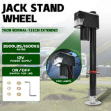 Electric A Frame Trailer Jack LED Light Power Tongue Jack Weight Capacity 3500 lbs 9Inch to 32Inch with Manual Crank Handle for RV Trailer Camper - Front View