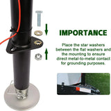 Electric A Frame Trailer Jack LED Light Power Tongue Jack Weight Capacity 3500 lbs 9Inch to 32Inch with Manual Crank Handle for RV Trailer Camper - Top-Down View