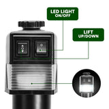 Electric A Frame Trailer Jack LED Light Power Tongue Jack Weight Capacity 3500 lbs 9Inch to 32Inch with Manual Crank Handle for RV Trailer Camper - 45-Degree Angle