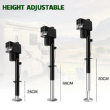 Electric A Frame Trailer Jack LED Light Power Tongue Jack Weight Capacity 3500 lbs 9Inch to 32Inch with Manual Crank Handle for RV Trailer Camper - Close-Up Angle