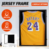 Jersey Frame Card Display Case Lockable Large Sports Jersey Showcase Box for Football Soccer Basketball Baseball Hockey with UV Protection Acrylic Black