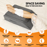 Leg Wedge Ergonomic Booster 3-Height Adjustable Memory Foam Leg Support Pillow with Washable Cover for Ankle Foot Rest Surgery Recovery and Pain Relief - Top-Down View