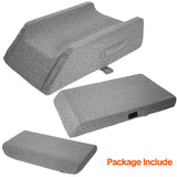 Leg Wedge Ergonomic Booster 3-Height Adjustable Memory Foam Leg Support Pillow with Washable Cover for Ankle Foot Rest Surgery Recovery and Pain Relief - Rear View