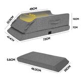 Leg Wedge Ergonomic Booster 3-Height Adjustable Memory Foam Leg Support Pillow with Washable Cover for Ankle Foot Rest Surgery Recovery and Pain Relief - Close-Up Angle