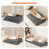 Leg Wedge Ergonomic Booster 3-Height Adjustable Memory Foam Leg Support Pillow with Washable Cover for Ankle Foot Rest Surgery Recovery and Pain Relief - Extra Image