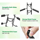 8 Sets Magic Clothes Hangers Detachable 5-in-1 Multilayer Carbon Steel Coat Hanger with Anti-Slip Foam Sleeves Space Saving for Wardrobe Closet Storage - Top-Down View