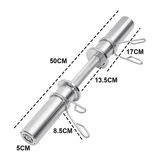 Olympic Barbell Bar 50cm Heavy Duty Dumbbell Handles Pair of Steel 100kg Weight Capacity with Spring Collars for 2