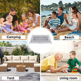 Large Outdoor Rug 275x365cm Weatherproof Plastic Weave Mat Washable Outside Solid Carpet Easy Care for Patio Deck Backyard Garden RV Camping Silver Grey - Extra Image
