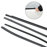 Outer Door Weather Window Rubber Seals Fit for Ford Ranger 2019-2023 Series Moulding Trim Strips Car Modification Accessories Black 4Pcs - Rear View