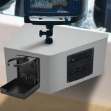 Side Console Boat Switch Panel Sounder Mount Alloy Bracket Fish Finder Mount Oxidation Aluminium - Side View