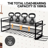 Power Tool Organizer Wall Mount 7 Drill Holder 3 Layer Heavy Duty Metal for Drill Plier Hammer Rack Suitable for Workshop Garage - Extra Image
