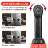 Cordless Electric Ratchet Wrench Set 12V Power Electric Ratchet Wrench 3/8inch 400 RPM Variable Speed with Sockets Two 2000mAh Batteries and Charger
