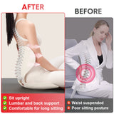 BKT Cushion Portable Ergonomic Lower Back Seat Lumbar Support Chair Posture Correction Max Load 110kg for Home Office Chair and Floor Seat Red Heart Design - Extra Image