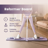 Multifunctional Pilates Reformer Board Foldable Leg Exercise Machine with Height Adjustable T-Handle Low Noise Home Fitness Equipment Strength Building - Extra Image