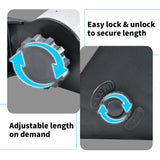 5 Line Retractable Clothesline 10m Heavy Duty Wall-Mounted Iron Clothes Dryer Outdoor Indoor Drying Rack Rope Hanger for Wet Dry Clothing Bathroom - Side View