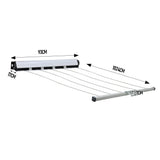 5 Line Retractable Clothesline 10m Heavy Duty Wall-Mounted Iron Clothes Dryer Outdoor Indoor Drying Rack Rope Hanger for Wet Dry Clothing Bathroom - Close-Up Angle