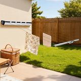 5 Line Retractable Clothesline 10m Heavy Duty Wall-Mounted Iron Clothes Dryer Outdoor Indoor Drying Rack Rope Hanger for Wet Dry Clothing Bathroom - Extra Image