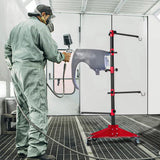 Universal Auto Paint Stand Panel Tree Paint Rotating Stand Center Post Hang Paint Spray with 4 Wheels and 6 Hooks for Automotive Doors Fenders Bumpers - Extra Image