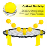 Portable Outdoor Spikeball Roundnet Game Set Team Beach Ball Game Bouncer Toy with Carrying Bag Net and 3 Balls Played Indoor Outdoor Lawn Beach Tailgating - Top-Down View