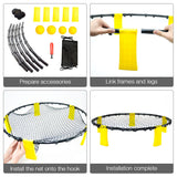 Portable Outdoor Spikeball Roundnet Game Set Team Beach Ball Game Bouncer Toy with Carrying Bag Net and 3 Balls Played Indoor Outdoor Lawn Beach Tailgating - Extra Image