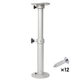 Table Pedestal Telescopic Furniture Leg 46-70cm Height Adjustable Easy Installation Detachable Aluminum Alloy Support for RV Boat Caravan Motorhome