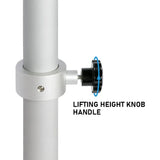 Table Pedestal Telescopic Furniture Leg 46-70cm Height Adjustable Easy Installation Detachable Aluminum Alloy Support for RV Boat Caravan Motorhome - Top-Down View