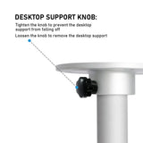 Table Pedestal Telescopic Furniture Leg 46-70cm Height Adjustable Easy Installation Detachable Aluminum Alloy Support for RV Boat Caravan Motorhome - 45-Degree Angle