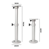 Table Pedestal Telescopic Furniture Leg 46-70cm Height Adjustable Easy Installation Detachable Aluminum Alloy Support for RV Boat Caravan Motorhome - Close-Up Angle