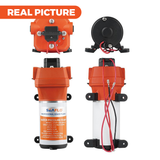 SEAFLO 12V Water Pump Pressure Diaphragm Self Priming Pump 4.5Gallons Per Min 17LPM 40PSI Water Booster for Caravan Motorhome Camper Trailer Boat Yacht - Rear View