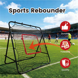 1m Football Rebounder Net Soccer Training Kickback Target Bounce Wall Detachable Metal Frame and PE Net For Passing Shooting Practice Sports Skills Trainer - Front View