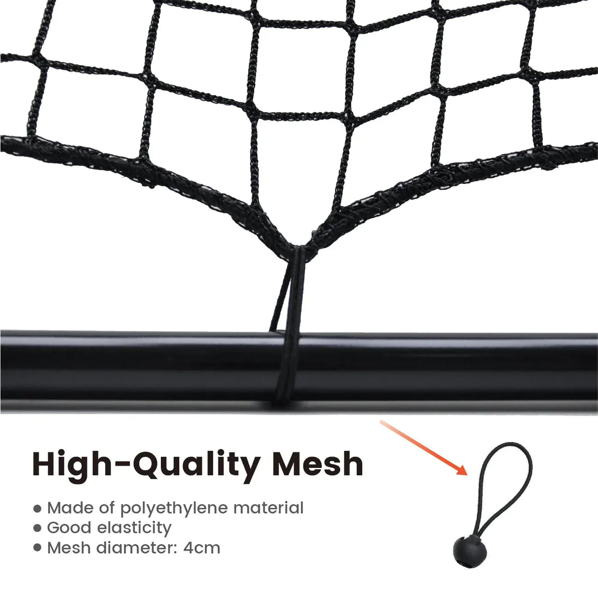1m Football Rebounder Net Soccer Training Kickback Target Bounce Wall Detachable Metal Frame and PE Net For Passing Shooting Practice Sports Skills Trainer