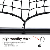 1m Football Rebounder Net Soccer Training Kickback Target Bounce Wall Detachable Metal Frame and PE Net For Passing Shooting Practice Sports Skills Trainer - 45-Degree Angle
