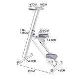 Foldable Stair Stepper for Home Gym Exercise Height Adjustable Vertical Climber Machine 150kg Loading Capacity with Digital Display for Full-Body Workout - Low Angle