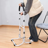 Mobility Standing Aid Aluminium Alloy Handrail Adjustable Height with Non-Slip Base for Seniors and Pregnant Women Couch Assistance Bearing Capacity 100kg - Low Angle