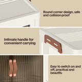 Foldable Storage Cabinet Stackable Bins Household Plastic Closet Multi-purpose Organizer Doors and Top Lid 2 Way Opening with 360 Degree Rotatable Wheels - Extra Image