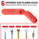 Wire Stripper Ergonomic Curved Handle Cable Stripping Splitting Cut Tool Wide Stripping Ranges Hand Tool with 6 Size Planer Holes for Electrical - Extra Image