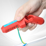 Wire Stripper Ergonomic Curved Handle Cable Stripping Splitting Cut Tool Wide Stripping Ranges Hand Tool with 6 Size Planer Holes for Electrical - Extra Image