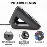 Studio Controller Keyboard Stream Controller Customizable Deck with 15 Shortcut Keys for Multi Applications Triggered in PC for Streaming Studio Work Game