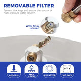 Alston 16.5 Inch High-Pressure Surface Cleaner Concrete Cleaner Driveway Cleaner 4000PSI-Stainless Steel with Quick Connector For Concrete Driveway - Low Angle