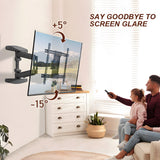 Telescopic Swivel and Tilt TV Monitor Wall Mount Bracket Load up to 85kg Full Motion Long Arm Bracket Max 48.5cm Extension For Most 32-80 inch Flat TVs - Top-Down View