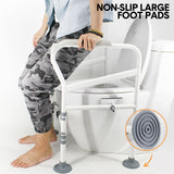 Toilet Frame Support Standing Disability Assist Aid Safety Grab Handle Rail Height and Width Adjustable For Elderly Disabled Max Load 150Kg - Top-Down View