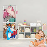 Stuffed Animal Storage Plush Toy Storage Vertical Corner Toys Display Holder Easy Accessible with Elastic Cord for Nursery Kids Room Bedroom Organization - Low Angle