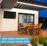 Dust-proof Outdoor TV Cover 60-65 Inch Flat Television Waterproof UV Resistant Protector, Built In Remote Controller Storage Pocket-XXL - Extra Image