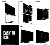 Dust-proof Outdoor TV Cover 55-58 Inch Flat Television Waterproof UV Resistant Protector, Built In Remote Controller Storage Pocket-XL - Close-Up Angle