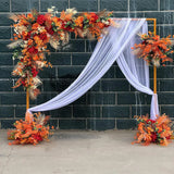 White Square Wedding Arch Adjustable 1M-2M Flower Rack Backdrop Stand Balloon Arch Stand for Wedding Birthday Party Garden Ceremony Decoration - Side View