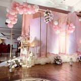 White Square Wedding Arch Adjustable 1M-2M Flower Rack Backdrop Stand Balloon Arch Stand for Wedding Birthday Party Garden Ceremony Decoration - 45-Degree Angle