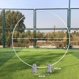 2M White Wedding Hoop Arch Metal Flower Ring Display Frame Balloon Circle Rack Backdrop for Wedding Birthday Party Garden Ceremony Decoration - Front View