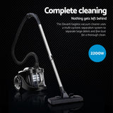 Devanti 2200W Bagless Vacuum Cleaner Black - Front View